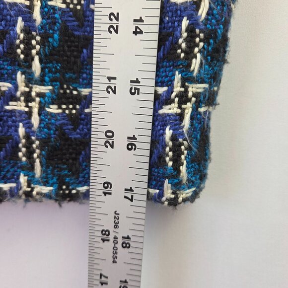 Tahari Blue & Black Mini Skirt With Button Details & Pockets Size XS - Picture 12 of 12